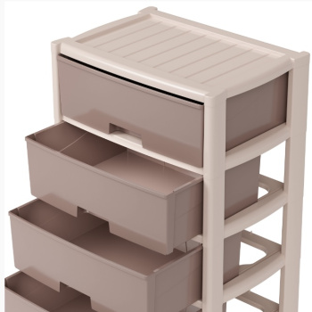 Комод пластм. "Колорит" 5 ящиков выс.1000мм, шир.560мм, гл390мм Беж/св.Беж.М8760"ЗПИ"Альтернатива"*1