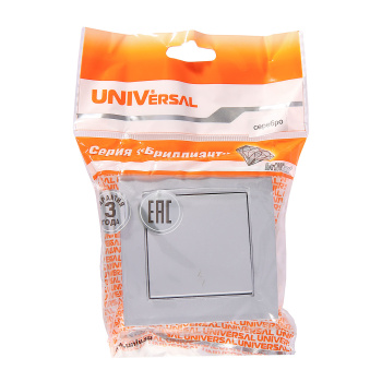 Выключатель Бриллиант СП 1кл. серебро на 2 направления 10А IP20 UNIVersal 7949629