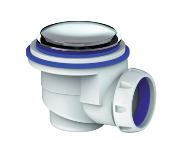 Сифон для душевого поддона 1 1/2",*50/60 пер.труб. 45 40*50 хром G410Н Unicorn *1/100