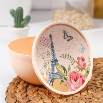 яяяМИСКА 0,6л С КРЫШКОЙ CLASSIC арт.59462  (Полимербыт) *1/15