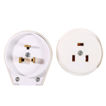 Розетка и вилка 3х- контактные д/электроплит (белая) РШ-ВШ 32А О/У 250В 2Р+РЕ UNIVersal 1235 *6/72