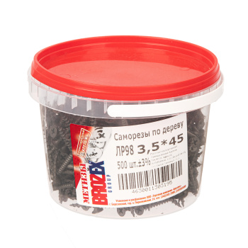 Саморезы по дереву BROZEX ВЕДРО 3,5*45 крупная резьба (500шт) *6 Саморезы по дереву BROZEX ВЕДРО 3,5*45 крупная резьба (500шт) *6