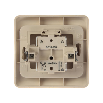 Выключатель "Этюд" СП 2кл. кремовый с подсветкой ВС10-006К *10/20