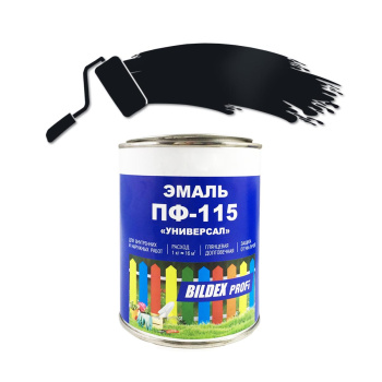 Эмаль ПФ-115 черная 0,8 кг BILDEX  *1/13/546