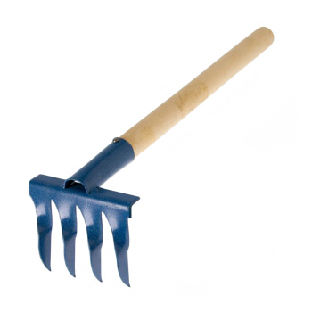 Грабельки витые 4-зуб с малым деревянным черенком  Н.Новгород   *10