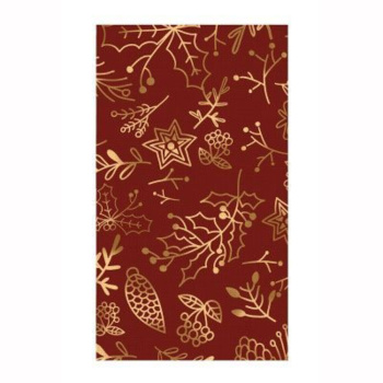 Полотенце вафельное 40*70см на хангере 30080/1 Шишки красные Самойловский текстиль *10/30