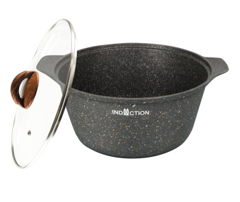 Кастрюля алюмин. антипригарная "Kukmara" "Granit Ultra INDUCTION"original 4,0л Ст.кр. кгои43а *1/3