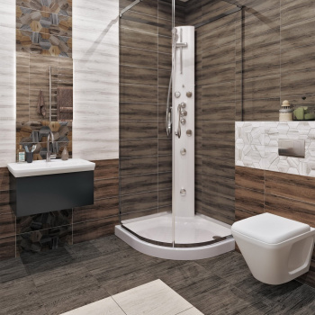 Плитка 50х20 см настенная 1.3 м² Керамин Миф, серо-коричневый Плитка 50х20 см настенная 1.3 м² Керамин Миф, серо-коричневый