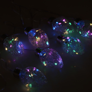 Гирлянда «Нить» Luazon Lighting, 3 м, 8 режимов, мульти, лампочки шишки, 80 LED, IP20, 220 В