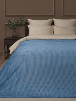 Плед 150*200см фланель жаккард r-ромбики голубой TF FNJ LTBL 1520 Absolute *1