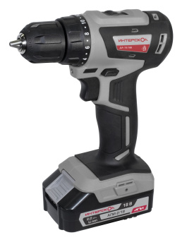 Дрель-шуруповерт 18В 2скор.0-450/0-1500об/мин 42Нм2Ач 2аккум LI-ION ДА-10/18В ИНТЕРСКОЛ *1/6