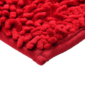 Коврик д/ванной "макароны" (70см х 140см) Бордовый *1