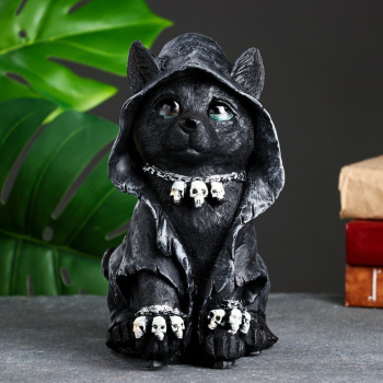 Копилка "Кот хиппи" черный, 23х13х16см 9366197