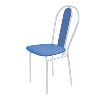 Стул Nika 3-1, 51.8х42х91 см, экокожа, синий