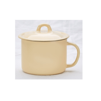 Кружка эмалированная 1,0л d120мм с Крышкой с металл.ручк., без деколи С-0207 *1/8