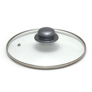 Крышка д/сковороды, кастрюли Стекл. с нерж.ободом,с пароотв. d16см KC*GTL16110 Jarko *1/10