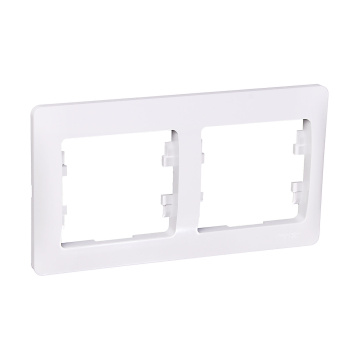 Рамка "Glossa" 2-м белый горизонтальная GSL000102 *1/30