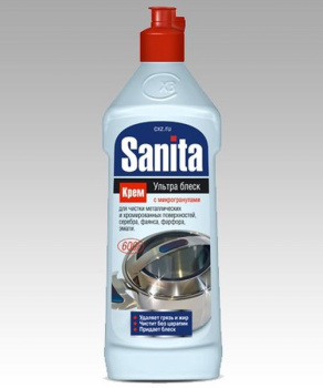 Чист.ср-во д/кухни САНИТА Крем Ультра блеск 600мл *12