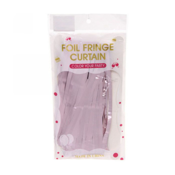 Занавес фольгированный "Дождь", 1х2 м, матовый, розовое золото