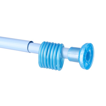 Карниз для ванной AQUADOMER, прямой, 110-205 см, с кольцами, голубой Карниз для ванной AQUADOMER, прямой, 110-205 см, с кольцами, голубой