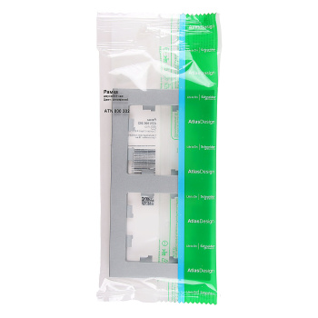 Рамка "ATLAS DESIGN" 2-м универс. алюминий SchE ATN000302 *1/10