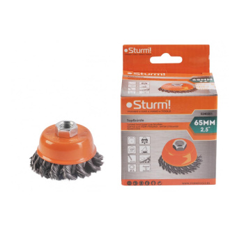 Щетка-насадка "чашка" для УШМ 65 мм STURM стальн. (арт. 5240201) *1/80