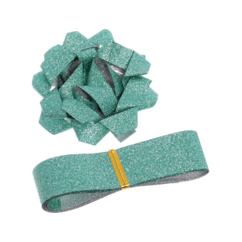 Набор для декорирования "Мерцание", бант 6 см, лента 3 м, зеленый