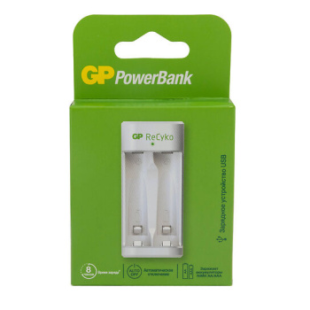 Зарядное устройство д/аккумуляторов GP E211-2CRB1 на 2 аккум (АА-ААА) *1/12