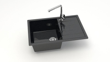 Мойка из искусственного камня прямоугольная черная глянцевая Джоли Z161Q4 (750х505х218) *1 Мойка из искусственного камня прямоугольная черная глянцевая Джоли Z161Q4 (750х505х218) *1