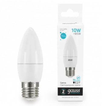 Лампа светодиодная Gauss Elementary, Е27, свеча, 10 Вт, 750 Лм, 4000 К, нейтральный белый