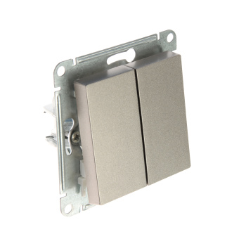 Механизм выключателя "ATLAS DESIGN" 2-кл. алюминий (сх.5) 10АХ SchE ATN000351 *1/10