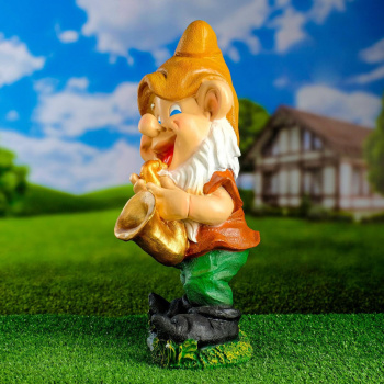 Садовая фигура "Гном с саксафоном" 22х42см 7025693