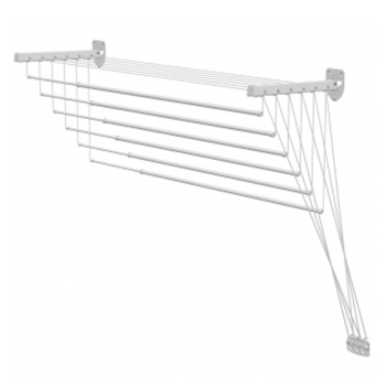 Сушилка для белья настенная "LIFT" 5-рядная, шир.1,4м регул. по высоте Белая Lakmet