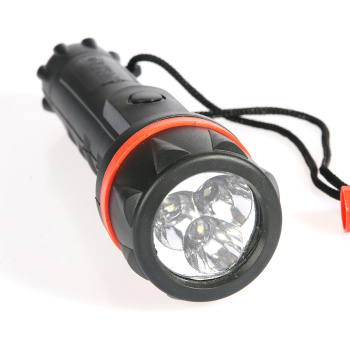 Фонарь ручной Рекорд резиновый 3 светодиода (2хR6) ММ-0203 22694 *1/10/60