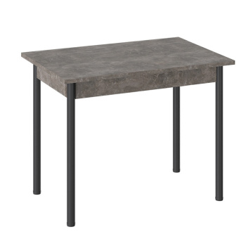 Стол обеденный прямоугольный нераздв.Родос Тип 1 950х640750мм ателье темное+опора d40 черный муар *1