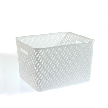 Корзина для хранения пластм. "Плетенка" 350х290х225мм Белая  М3488 (ЗПИ "Альтернатива") *1/8