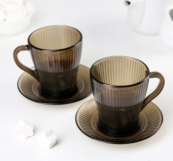 Набор чайный стекло Luminarc 4пр/2перс. "ЛУИЗ ЭКЛИПС" 280мл P1888 (Франция)