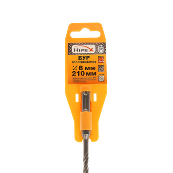 Бур по бетону 6*210мм SDS-plus 2 грани (6710562) "Hipex" *1/25