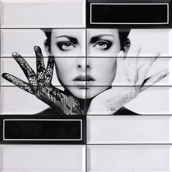 Панель ПВХ 955х480 мм GRACE, плитка настроение, 0.46 м²