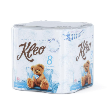 Бумага туалетная KLEO Ultra Мягкий знак 3сл 8рул С130 *9  акция *
