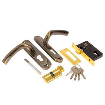 Замок врезной Avers 0827/60, 50 мм, ключ, вертушка, цвет бронза