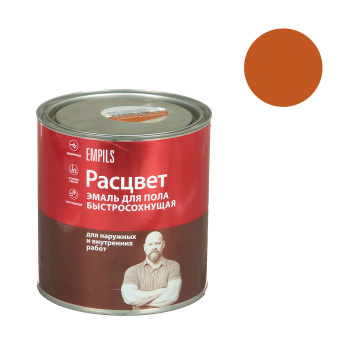 Эмаль алкидно-уретановая 2.7 кг, для пола Расцвет, золотисто-коричневая, быстросохнущая