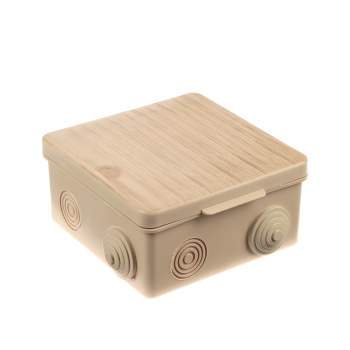 Коробка распаячная 8 вх. ОП 100х100х55мм IP54 крышка сосна TDM SQ1401-0713 инд. штр-код *1/18