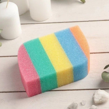 яяяГубка банная радуга "Бриз" 13×9×5 см 672744