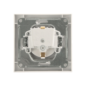 Розетка "ATLAS DESIGN" СП 1-мест. белая з/к з/ш 16А в сборе SchE ATN000144 *1/15