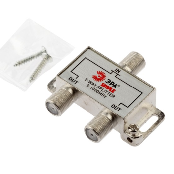 Делитель TV "краб"х2 устройства под F разъем 5-1000 МГц  ЭРА SIMPLE Б0048320  *10/200