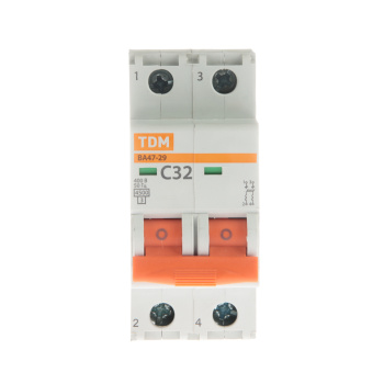 Автоматический выключатель TDM ELECTRIC, 2 полюса, 32 А, 4.5 кА