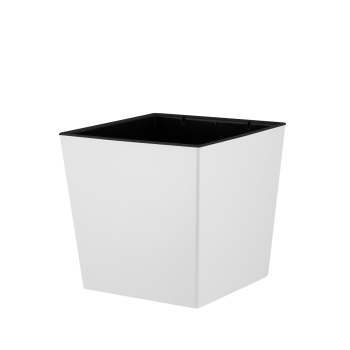 Кашпо пластм. "London CUBE" 4,2л 177х177мм h184мм со вставкой Белоснежный жасмин IG780010048 *1/6