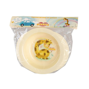 яяяТАРЕЛКА ДЕТСКАЯ НА ПРИСОСЕ Giraffix арт.42273 *1/22