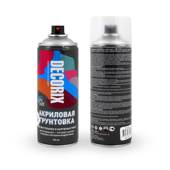Грунт-аэрозоль бесцветный глянцевый 520 мл DECORIX (А31) *1/12*